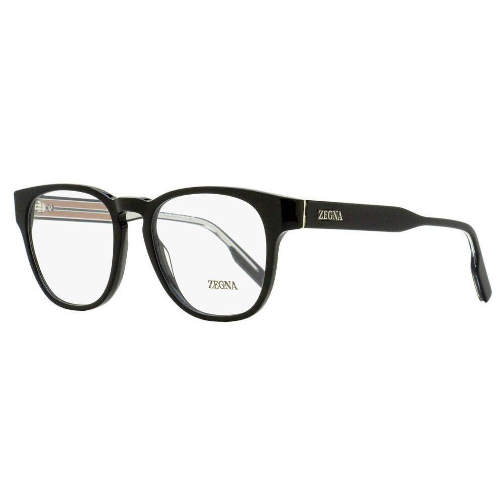 Zegna Keyhole Square Eyeglasses EZ5261 001 Black 51mm